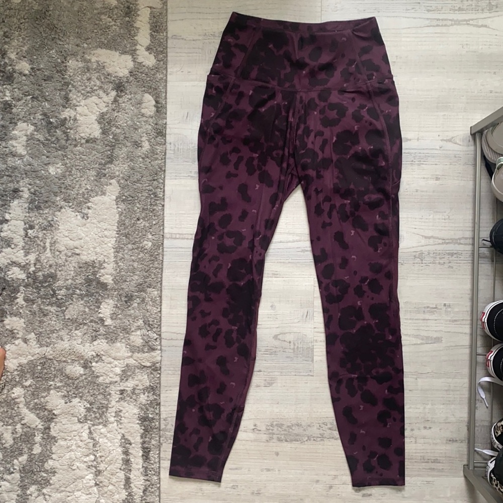 Leopard print work out pants
